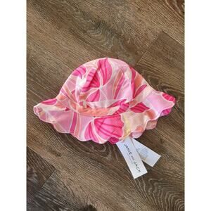 Janie and‎ jack Sun Bucket Hat Pink Floral size 6-12 Months NEW #8